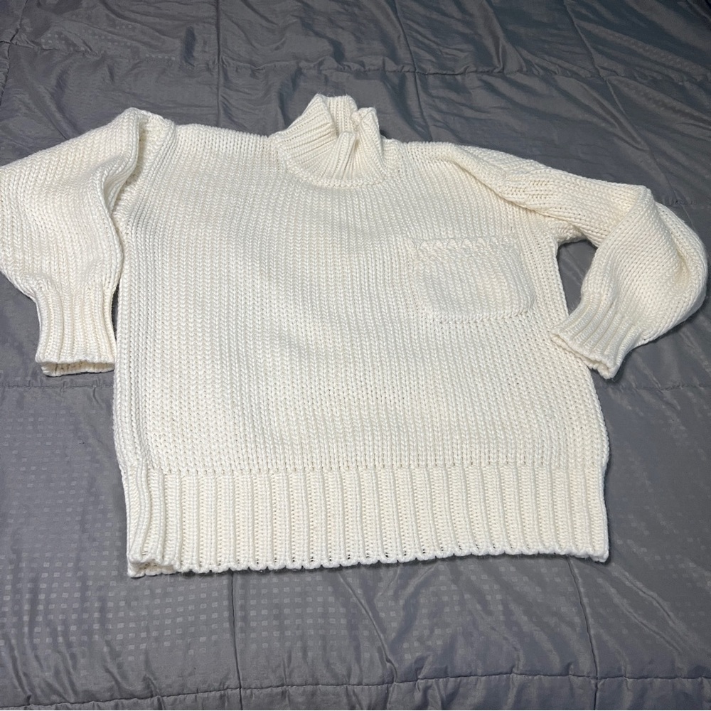 college town vintage off white turtle neck sweater No Size Tag Roughly Large